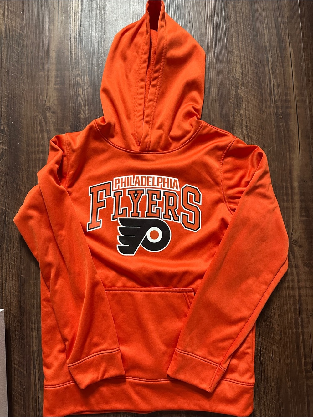 Youth Large (10/12) Philadelphia Flyers Orange Pullover Hoodie